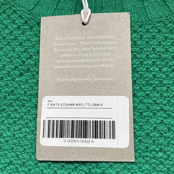 Cashmere Green Everlane Turtleneck NWT - Picture 3 of 3
